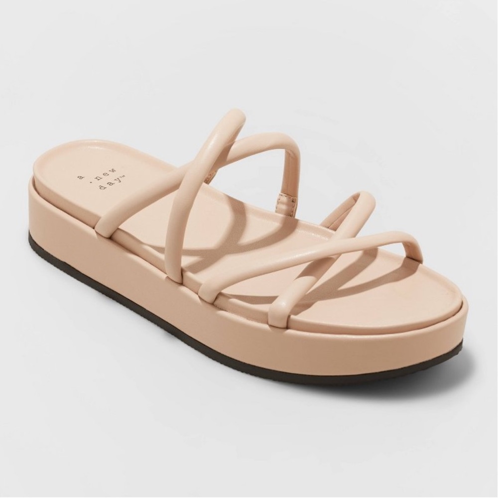 A New Day Dory Platform Sandals - Beige